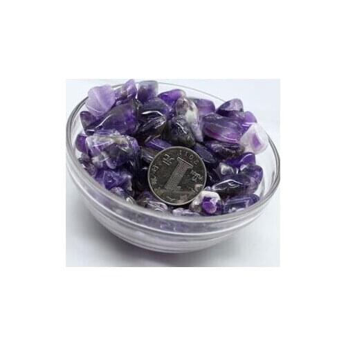 Natural amethyst gravel Tumbled stone Crystal Healing stone magnet feng shui decoration wholesale
