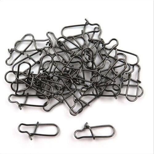 NEW 100Pcs Heavy Duty Stainless Steel Fastlock Fishing Snap Hook Lure Connector