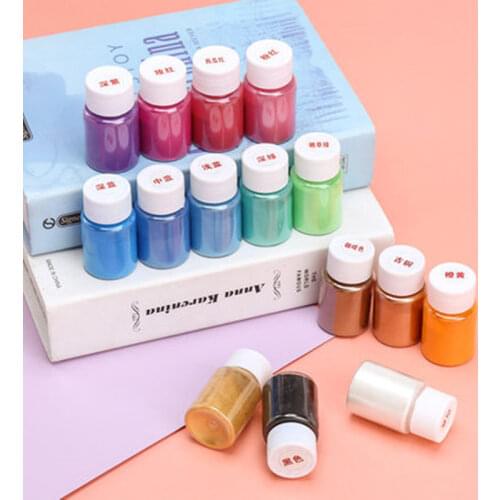 14 Colors Mica Powder Epoxy Resin Dye Pearl Pigment Natural Mica Mineral Powder Dropship