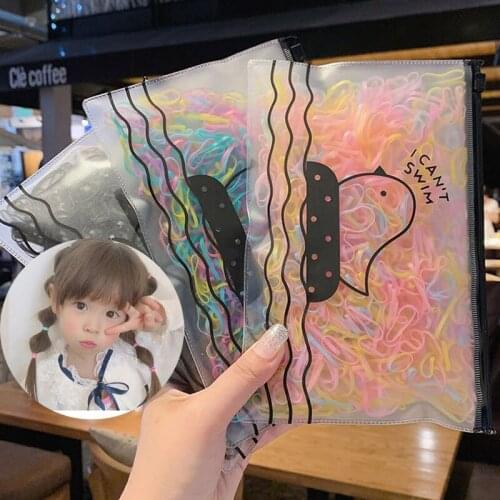 500pcs Baby Girl Headband Thicken Hair Ring Disposable Rubber Band for Hair Tie Child and Adult Hair Accessories Color Dress Up