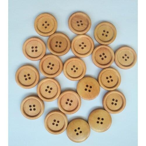 10PCS Wood Buttons for Clothing Wooden Buttons 4 Holes Scrapbooking Craft Buttons Scrapbook for Clothing Coffee Sewing Buttons