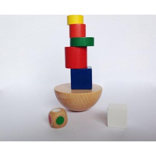 New Wooden Hemisphere Balance Stacking Game Educational Building Blocks Kids Developmental Toy For Children