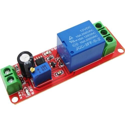 10pcs NE555 Timer Switch Adjustable Module Time delay relay Module DC 12V Delay relay shield 0~10S