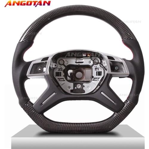 Steering Wheel Fit For Mercedes-Benz GL 2006-2015 Carbon Fiber Perforated Leather Racing wheel