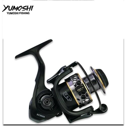 YUMOSHI XC 1000-7000 Fishing Reel EVA Handle Gapless Metal Spool Carp Bait Casting Feeder Super Power Bass Pike Spinning Reels