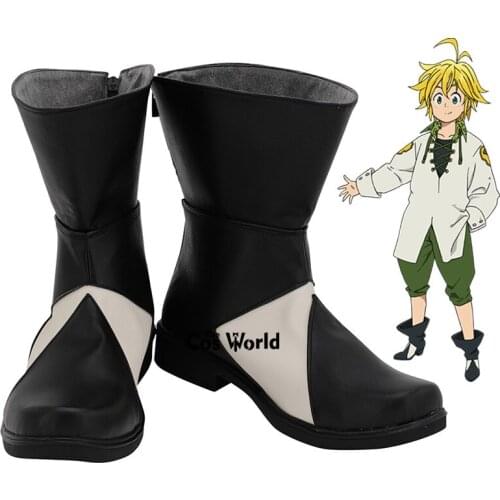 The Seven Deadly Sins Dragons Sin of Wrath Meliodas Anime Customize Cosplay Flat Shoes Boots