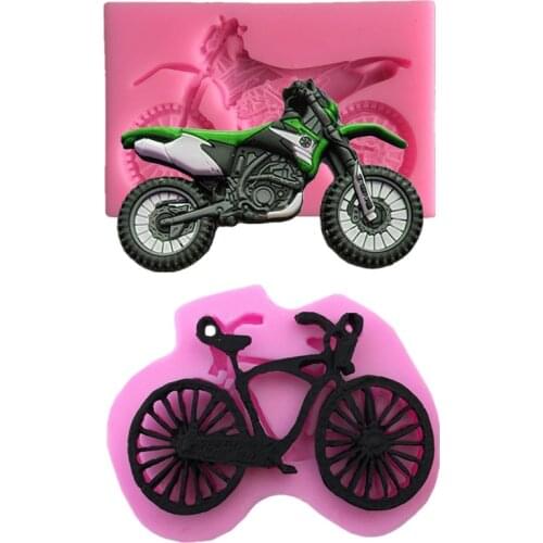 Motorcycle Bike Silicone Mold Fondant Cake Decoration Tool DIY Candy Chocolate Accessories Resin Jewelry Mold