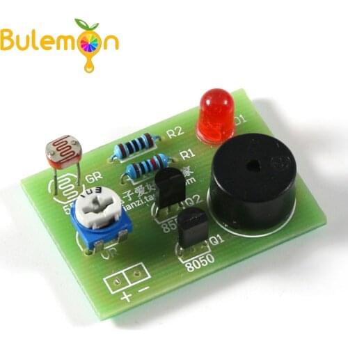 Photosensitive Sound Light Alarm DIY Kit Electronic Production Invention Assembly Sound and Light Sensor Module Device Suite