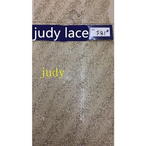 Stock 5yards/bag Hq334 Champagne gold stripe flash powder mesh fashion wedding dress cloth for wedding dress stage fabric