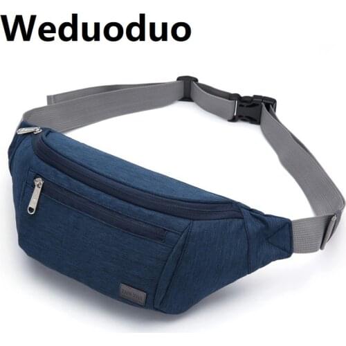 Weduoduo New waist bag for men fashion waist pack purse phone belt bag travel waist bag case for mobile phone bum hip bag