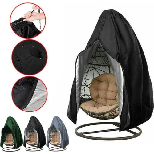 1Pcs Outdoor Swing Hanging Chair Eggshell Dust Cover Garden Weave Hanging Egg Chair Seat Cover Anti-UV Waterproof For Home