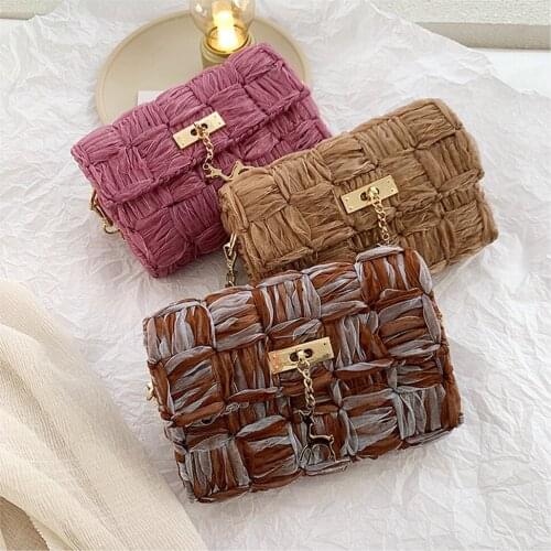 1/Set DIY Hand Woven Mesh Gauze Womens Bag Ti Tok Popular Handicrafts Christmas Elk Pendant Decoration