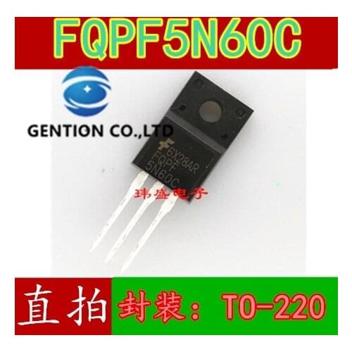 10PCS FQPF5N60C 5N60C TO220F field-effect tube FQPF5N60C encapsulation in stock 100% new and original