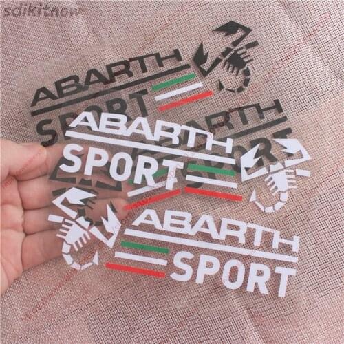 2pcs Car Rearview Sports Windows Decal Sticker Styling Accessories For Abarth fiat 500 grande punto bravo doblo panda ducat