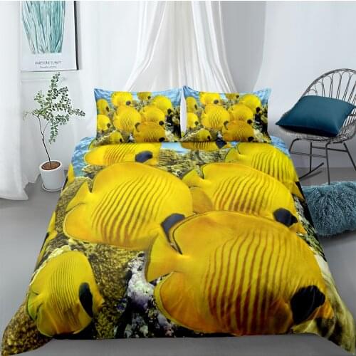 3D Duvet Cover Sets Blue Ocean Quilt Covers Comforter Case Set Bedding Set King Queen Full Twin Double Single Size Bed Linen