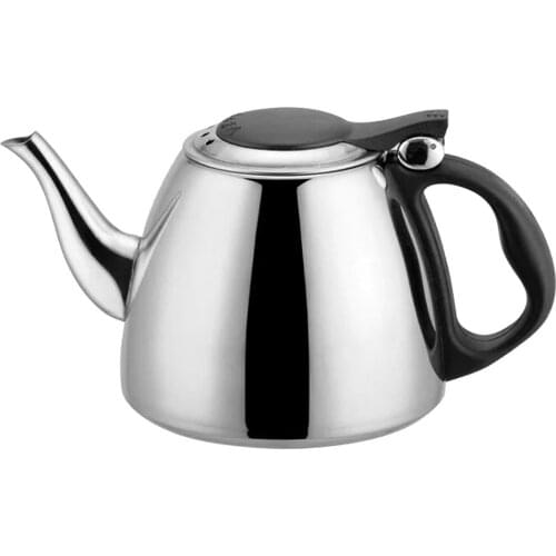 1.2L Stainless Steel Tea Pot Heat Coffee Tea Kettle Restaurant Hotel Supply