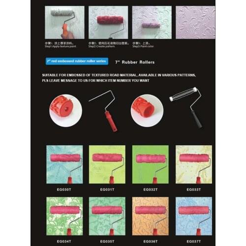 Decorative Paint Roller Pattern Embossing Texture Painting Tools for Wall Bedroom Rubber Airless Pintura Machine Household Brush