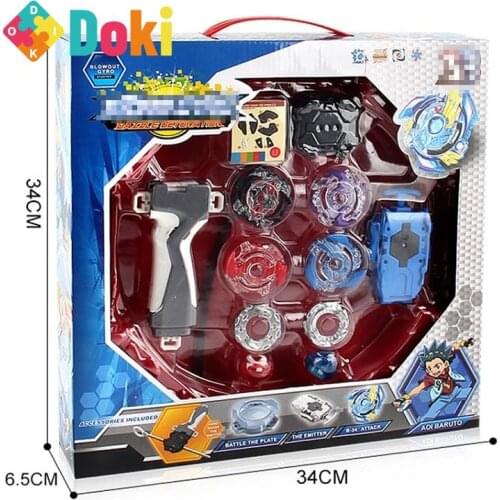 Doki Toy 2021 New Beyblade Burst For Sale Metal Fusion 4D BB807 Launcher And Beyblade Arena Spinning Set Kids Game Birthday Toys