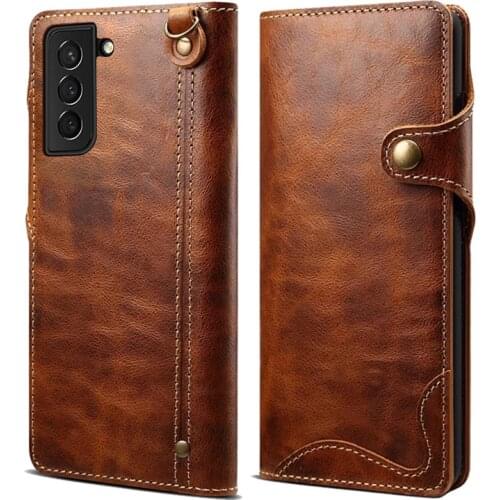 Genuine Leather Wallet Flip Case for Samsung Galaxy S21 S20 S10 S9 S8 Plus Note 9 10 20 Ultra Case Luxury Shockproof Cover Funda