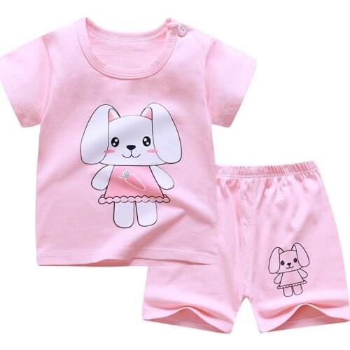 Baby Girl Cothes 2piece Set Girls Summer Clothes Set Short Sleeved T Shirts Shorts Cute Cotton Tops Kids Tracksuit Soft Outfit