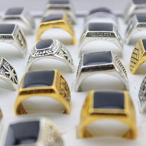 20 Pieces Mix Style Mix Size Vintage Ring for Women Factory Price Trendy Metal Party Rings Wedding Rings Men Fashion Jewelry