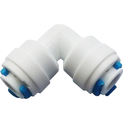 1/4" 3/8" OD Equal or Reducing Union Elbow Connector Quick Connect RO Water System Reverse Osmosis Aquarium Fitting