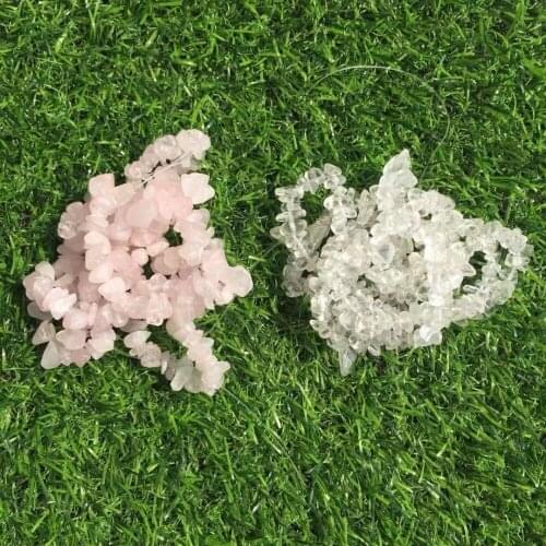 2pcs beautiful 100% natural rose,clear quartz Crystal gemstone with holes Metaphysical chakra Healing for jewelry making selling