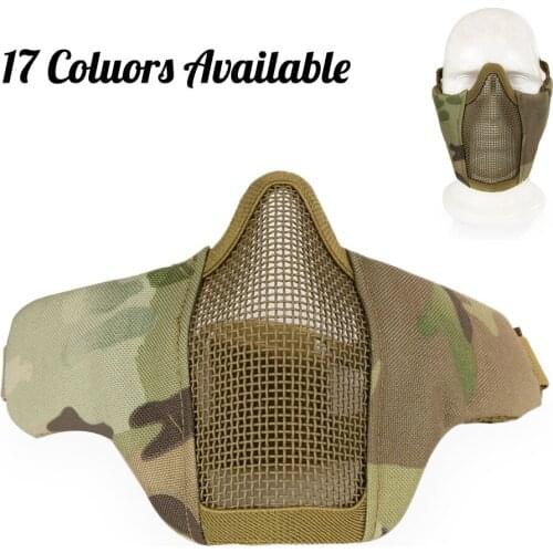 Airsoft Mask Half Face Tactical Masks Military CS Wargame Tactical Shooting Outdoor Hunting Metal Steel Mesh Protective Masks