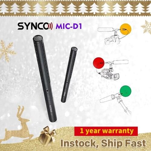 Synco Mic-D1 shot-gun Microphone with Brass Tube High-Pass Filter XLR Connector for DSLR Broadcast, Camcorders,Youtube PK Comica