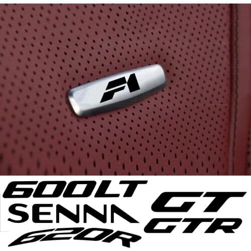 Car Chair Seat Sticker Front Seat Tuning Badges Metal For McLaren GT GTR Senna 570GT 570S 650S 675LT 720S 765LT Car Accessories