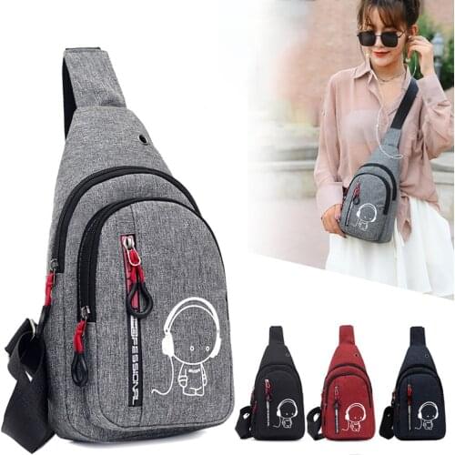 4# Women Small Bag Wild Messenger Bag One Shoulder Plaid Chest Bag Chest Bags Multifunctional Rechargeable Sports Pu Waist Bags