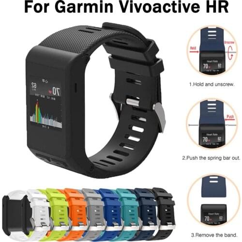 New Silicone Strap For Garmin Vivoactive Replacement Wrist Band with tools Watch Band For Vivoactive HR Wristband Sport Bracelet