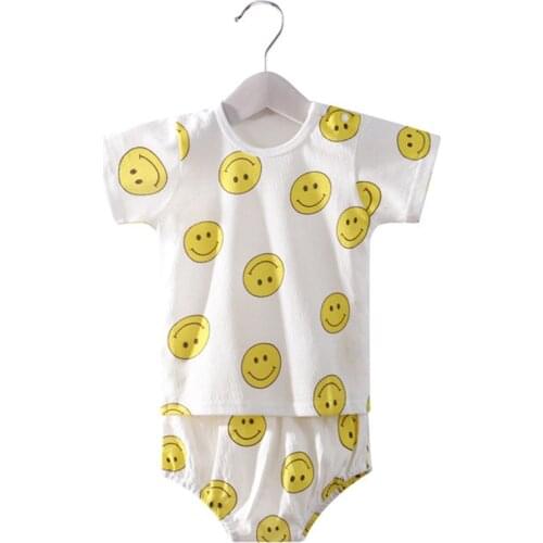 Baby Short Sleeve Sleepwear Clothing Summer Toddler Outfits for Baby Pajamas Sets Kids Boys Girls Sleepwear Cotton Clothes