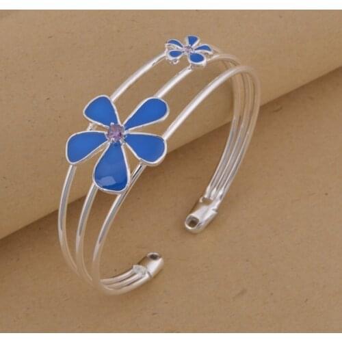 Wholesale High quality silver plated Fashion jewelry Bangles bracelet WS-175
