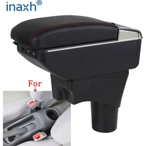 For Nissan Sunny Armrests car armrest box central storage box modification accessories with USB LED light