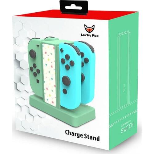 Charger Stand Charge Grip For Nintendo Switch Animal Crossing Dock Station Cradle Chargeable Stand for Nintendo Switch JoyCon