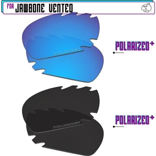 EZReplace Polarized Replacement Lenses for - Oakley Jawbone Vented Sunglasses - BlackPPlus-BluePPlus