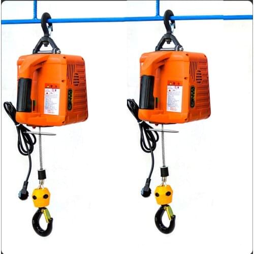 500KG Load Portable Electric Winch Traction Hoist Manual/Remote Control/Wire Control Electric Hoist 220V/110V Hoist Lifting Tool