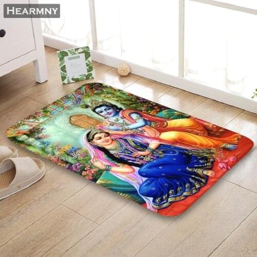Nice Krishna Doormat Outdoor Floor Mat Home Creative Mat Super Soft Absorbent Bathroom Door Entrance Mat 40X60cm,50x80cm