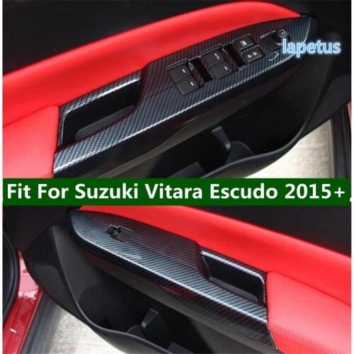 Lapetus Inner Door Window Lift Regulator Switch Button Cover Trim 4PCS More Protection For Suzuki Vitara Escudo 2015 - 2021 ABS
