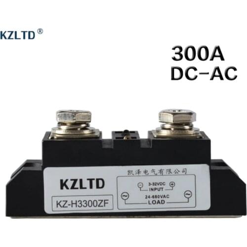 KZLTD SSR-300A DC to AC Relay 300A SSR Solid State Relays 300A 3-32V DC to 24-680V AC Solid State Relay High Voltage SSR Relay