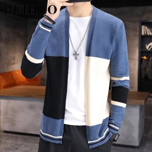 Мужские вязаные кардиганы RUIHUO China At AliExpress