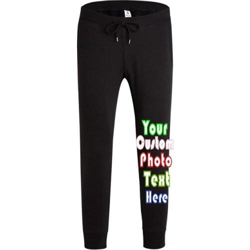 Personalized customization Cotton Pants Mens Slacks with Tight Waists and Slim Trousers Custom Logo Printed Customized Text