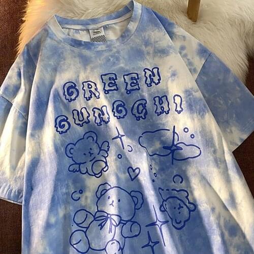 Salt short-sleeved t-shirt top female 2021 new summer student loose half-sleeved couple compassionate bottoming shirt ins tide