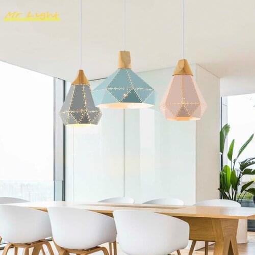 Modern Iron Macaron LED Pendant Lights Lighting Living Room Dinning Room Pendant Lamp Restaurant Kitchen Hanging Lamp Luminaries