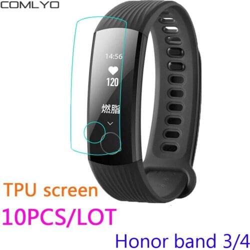 10PCS pack TPU HD Explosion Protection Film For Huawei Honor Band 3 /band 4 Screen protector Full cover Dustproof Ultra Clear