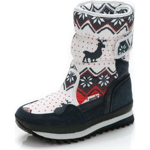 Womens Boots Snow Boots Childrens Mother Ski Cotton Boots with Thickened Cold Proof Parent-child Shoes Womens Shoes Shoes