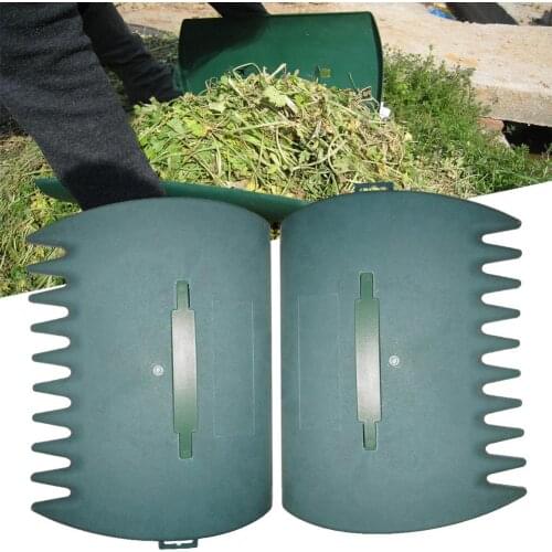 1Pair Garden Cleaning Leaf Scoop Portable Trimming Leaves Tool Rubbish Grass Lawn Yard Hand Rakes Grabber Collect Pick Up 40a