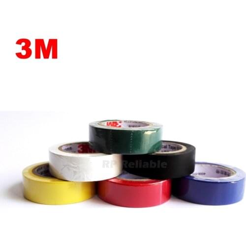 1 Roll (18mm *10 meters*0.13mm) 3M Insulation Vinyl Electrical Tape Fireproof for Wire Cable Mark Isolate, Leaded Free