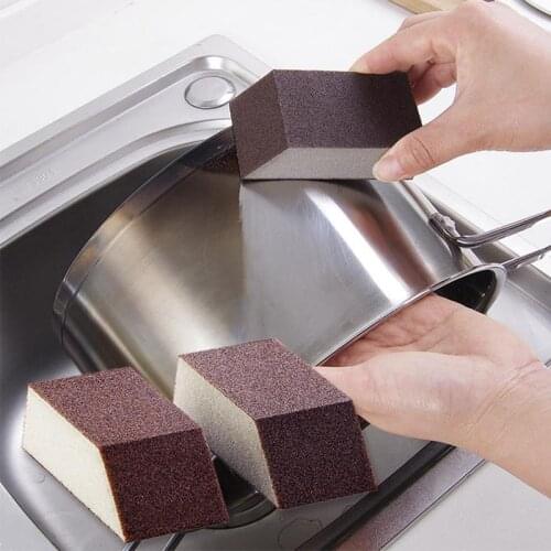 1pc Magic Sponge Eraser Rust Remover Brush Dish Pot Cleaning Brush Sponge Emery Descaling Clean Rub Pot Kitchen Tools Gadgets